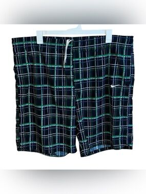 Nike Plaid Board Shorts Men’s XXL Blue Green White